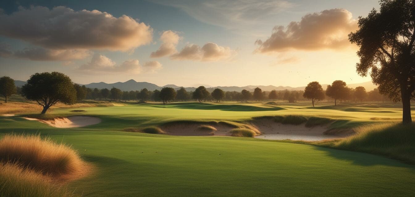 Scenic golf course landscape