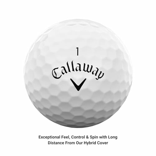 Callaway golf ball with branding text