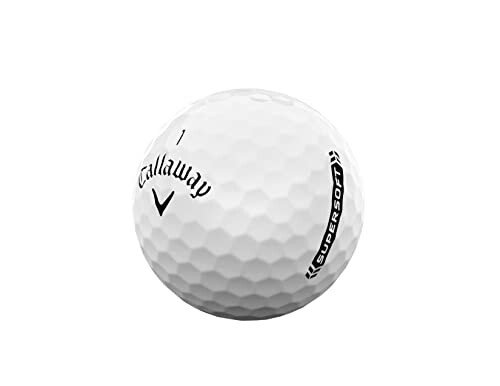 Callaway Supersoft golf ball on white background