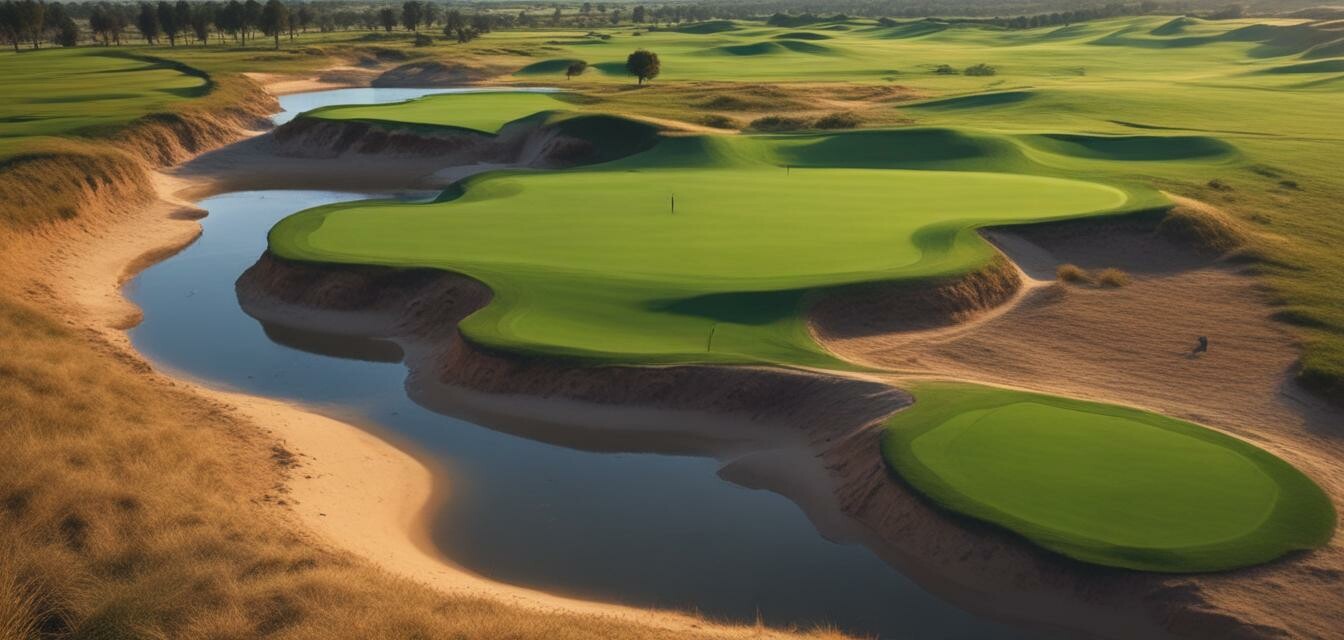 Panoramic view of a challenging golf course