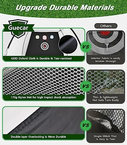 Comparison of durable materials with descriptions and images.