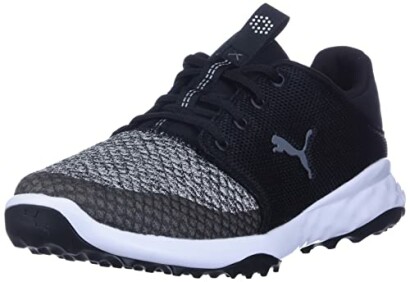 Black and white Puma sneaker with textured design