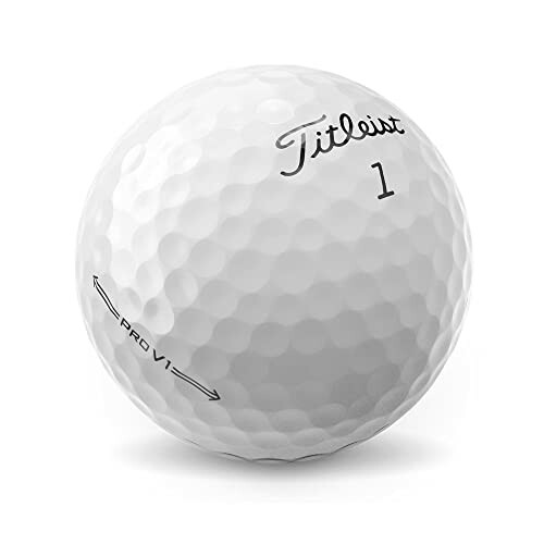 Titleist Pro V1 golf ball with logo and number 1