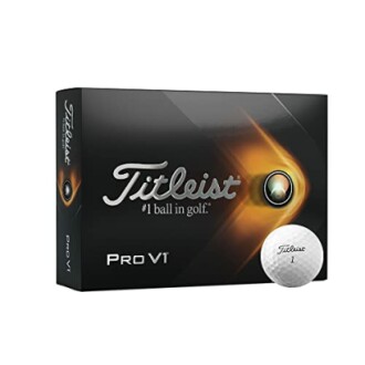 Titleist Pro V1 golf balls box with logo.